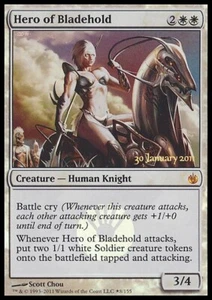 MTG Magic The Gathering NM HERO OF BLADEHOLD PRERELEASE PROMO - Picture 1 of 1