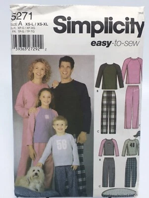 Dog Bed Unisex Outfits Size Child Teen Adult S5271 Uncut Pattern Pants XS-XL - Image 1 of 2