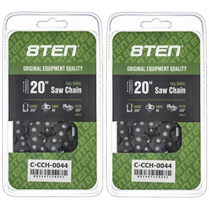 Full Chisel Chainsaw Chain 20 Inch .050 .325 80DL for Husqvarna Craftsman 2 Pack - Picture 1 of 4