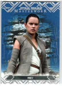 STAR WARS 2017 TOPPS MASTERWORK BLUE PARALLEL BASE 62 REY - Picture 1 of 2