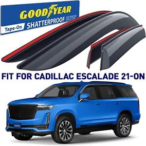 Rain Guards Vent Visors Shade for 2021-2025 Cadillac Escalade SHATTERPROOF - Picture 1 of 8