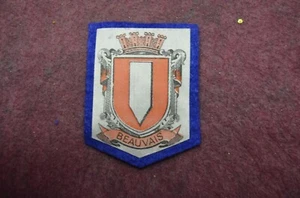 ANCIEN ÉCUSSON BISCOTTE GRECOIRE BLASON RÉGION PICARDIE OISE VILLE BEAUVAIS CPA - Foto 1 di 1
