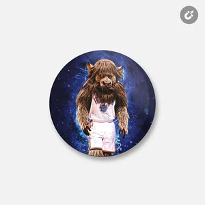 Oklahoma City Thunder NBA | 4"" X 4"" Imán decorativo redondo - Imagen 1 de 2