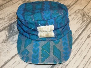 VTG 80s GECKO HAWAII HAT LIZARD PRINT PAINTER CAP AOP SURF PAINTERS TRIBAL AZTEC - Picture 1 of 9