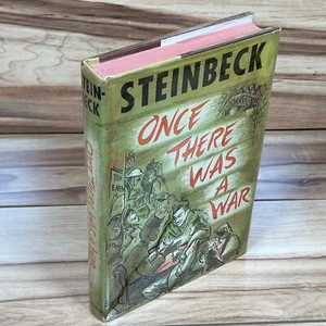RARE NICE Once There Was a War by John Steinbeck, 1st Edition, 1958 Dust Jacket - Picture 1 of 19