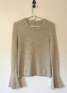 Suéter Madewell Talla XS Puño con Volantes Pullover Suéter 27% Lana Roble Brezo - Imagen 1 de 12