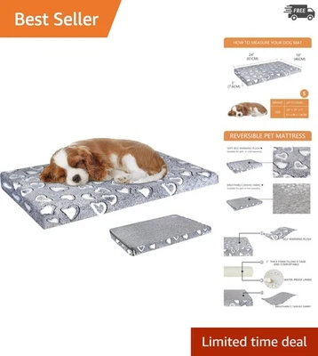 Alfombra de cama reversible gris para perro - impermeable y lavable para pequeño a XX-grande Foto 1 de 4