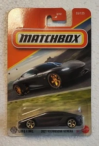 Matchbox 2021 Koenigsegg Gemera mattschwarz Diecast Auto 55/125 2025 - Bild 1 von 3