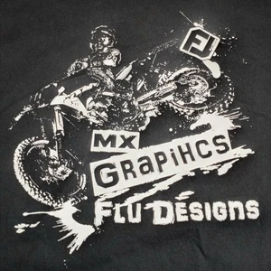 Flu Designs FD Motocross T Shirt MX Graphic XL Honda Kawasaki Yamaha Suzuki KTM - Picture 1 of 5