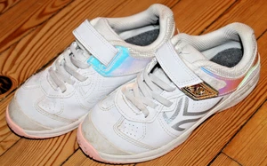 Schuhe Mädchen Größe 32 weiß-rosa mit Glanzstellen Artengo - Bild 1 von 7