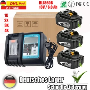 6,0Ah Für Makita Ersatzakku BL1850B 18V BL1830B BL1860B BL1840 LXT400 Ladegerät - Bild 1 von 22
