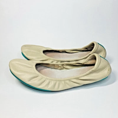 Sapatos femininos Tieks By Gavrieli tamanho Us 7 couro acastanhado chinelo sapatilhas de balé - Imagem 1 de 4