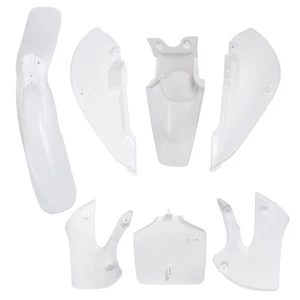 For Kawasaki KX 65 KLX 110 DRZ110 Suzuki RM65 White Plastic Fender Fairing kit - Picture 1 of 15
