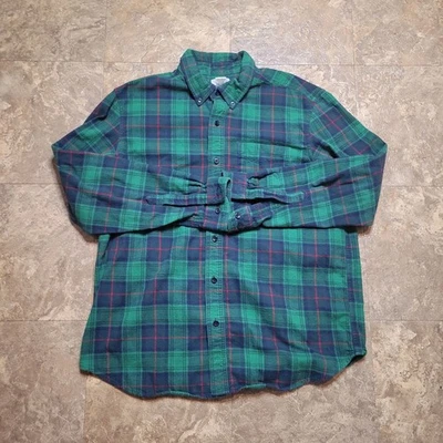 L.L. Camisa de franela a cuadros Bean Scotch para hombre grande L verde vacaciones Navidad  Foto 1 de 4
