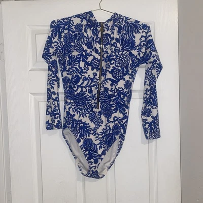 Lilly Pulitzer Women's Bikini Swimsuit Size 10 Randee Rashguard One Piece - Image 1 of 4