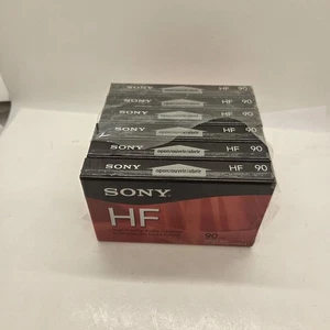 6 nuovi nastri audiocassette Sony HF 90 min alta fedeltà sigillati in fabbrica vuoti - Foto 1 di 4