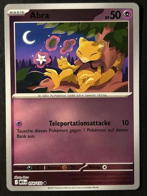 Pokemon Abra 54/132 Mega Entwicklung Reverse Holo Common DE NM-Mint - Bild 1 von 2