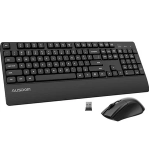 Wireless Keyboard and Mouse Combo, 2.4Ghz Ergonomic Silent Keyboard Mouse, Fu... - Picture 1 of 9