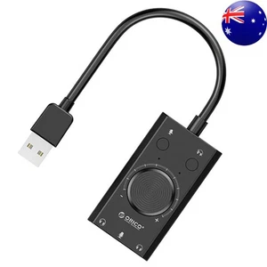 SC2 External USB Sound Card Volume Adjustable Audio Card Adapter PC - Afbeelding 1 van 12