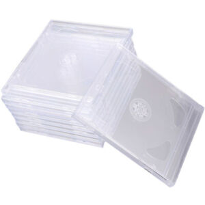 9 Transparent CD Jewel Cases DVD Holders Acrylic Travel Box-SH