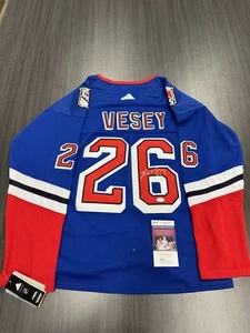 Jimmy Vesey Signed New York Rangers Jersey JSA COA - Picture 1 of 2