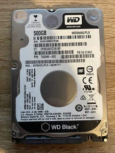 HDD 500GB 2.5" SATA 7200 RPM CMR Western Digital Black WD5000PLX - Photo 1/3