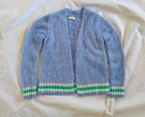 Cat & Jack Girl's Rainbow-Stripe Easygoing Blue Short Open Cardigan Sz XL(14/16) - Picture 1 of 12