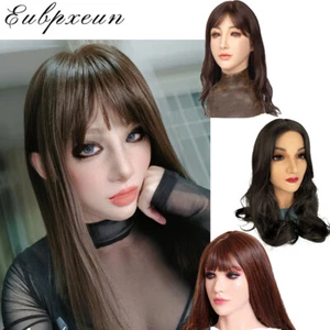 Realistische Silikon weibliche Kopfmaske Crossdresser Gesichtsmaske für Frauen für Cosplay - Bild 1 von 22