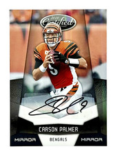 2010 Certified Mirror Black #29 Carson Palmer Auto 1/1 Cincinnati Bengals