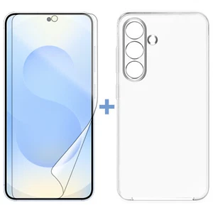 For Samsung Galaxy S25 Clear Back Case Cover and Soft Film Screen Protector - Picture 1 of 14