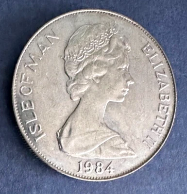 1984 Isle of Man Uncirculated One Crown Coin -- KM #117a -- Copper Nickel - Image 1 of 2