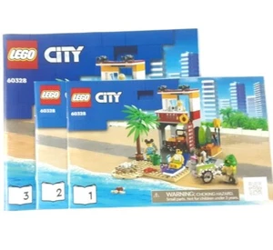LEGO® CITY Beach Lifeguard Station 60328-1 Set of 3 INSTRUCTION MANUALS Complete - Picture 1 of 12