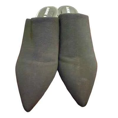 Anne Klein iflex Impress Dress Mules Black Kitten toe heel Womens Size 8.5 - Изображение 1 из 4