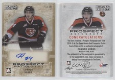 2014-15 ITG Heroes and Prospects Prospect Gold /30 Connor Hobbs Conner #17 Auto