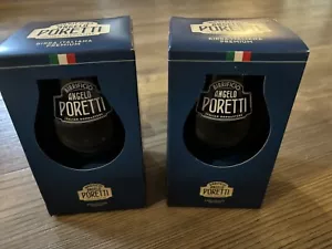 2 X Birrificio Angelo Poretti Schooner 2/3 Pint Glass Schooner New Boxed - Picture 1 of 2