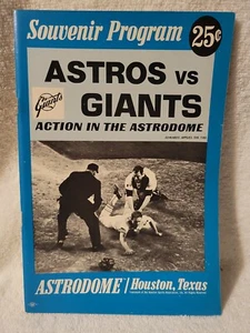 1969 Astros vs. Giants Game Souvenir Program UNMARKED scorecard  - Bild 1 von 5