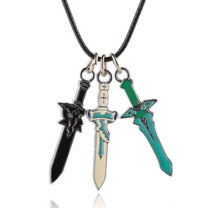 Hot Anime Sword Art Online SAO Asuna Kirito Cosplay Pendant Necklace Jewelry Gif - Picture 1 of 12