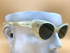 Vintage 50s cat eye sunglasses made in Italy Rare Lethal white superior quality