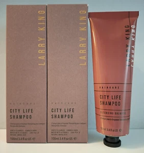 ~ NEW ~ SET OF 2 x LARRY KING CITY LIFE SHAMPOO 100ml FULL SIZE, BOXED - Picture 1 of 2