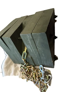 Wheel Chock with Chain 2540-00-678-3469 - Picture 1 of 4
