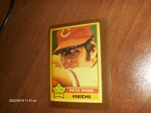 1976 Topps Pete Rose  EX Cincinnati Reds #240 Card in laminated cover