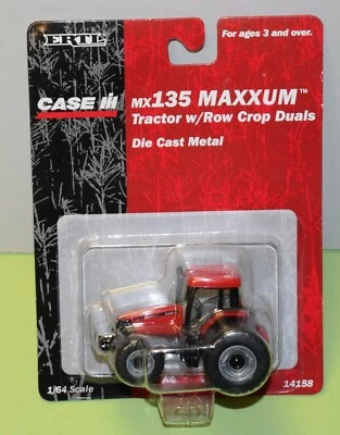 ERTL 1/64 Scale Case IH MX135 Maxxum Tractor with FWA & Row Crop Duals - Image 1 of 4