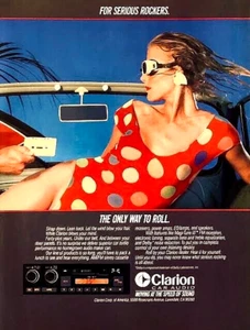 CLARION CAR AUDIO—AM/FM STEREO CASSETTE DECK—VINTAGE 1985 MAGAZINE PRINT AD - Picture 1 of 1