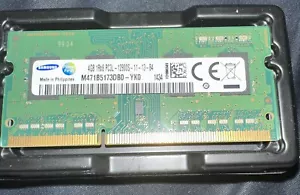 Samsung 4GB 1Rx8 PC3L-12800S-11-13-B4 DDR3 Laptop RAM - Picture 1 of 2