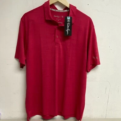 Polo Walter Hagen Para Hombre P11 Striation Piqué Color Frambuesa Vivo MGA11475 Foto 1 de 4