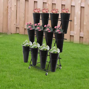 Blumenständer, 3-stufiger Blumenhalter, Blumenständer mit 12 Stück - Bild 1 von 20