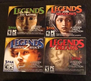4 PC Game LOT Legends of Dreams/of Shadows/On Tune/ Hidden 2 Relics CDs - Picture 1 of 1