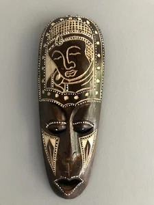 Masque ethnique Bouddha Bouddhisme en bois déco zen asiatique 32 cm - Imagen 1 de 4