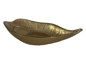 Glass Decorative Feather Shaped Gold Multipurpose-Jewelry/ Cany/Key/ Soap Dish - Bild 1 von 4