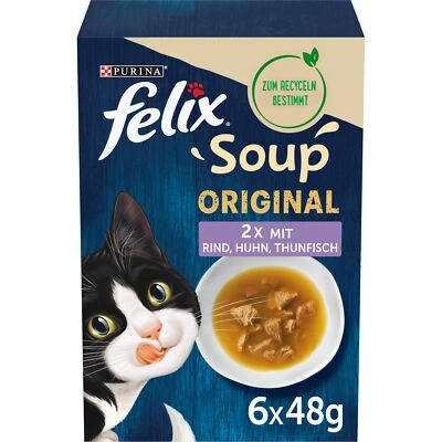 Soup Suppe für Katzen mit zarten Stückchen Sorten-Mix 8er Pack 8 x 6 Beutel à... - Bild 1 von 3